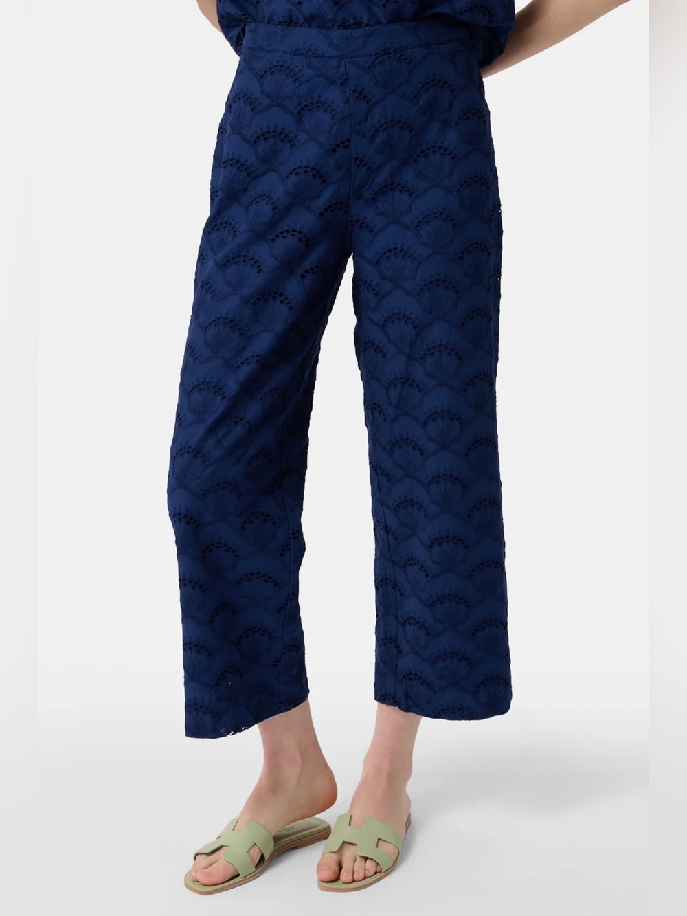 NWT Roller Rabbit Jemina Eyelet Kendall Pant in Navy size XS